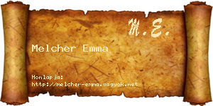 Melcher Emma névjegykártya